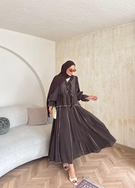 HR-0818H&R ButikSov- Dela Etekli Takım Kahve