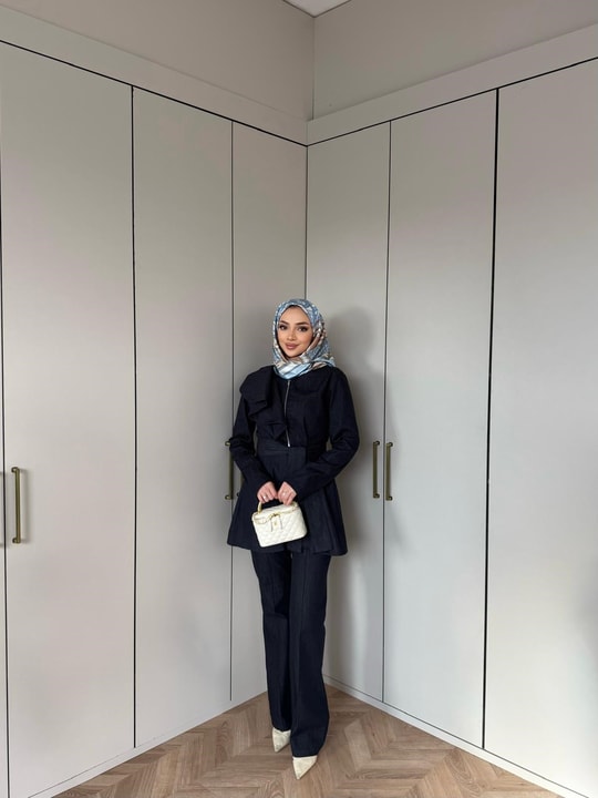 HR-1160H&R ButikSov- Ön Fermuarlı Kot Takım Lacivert