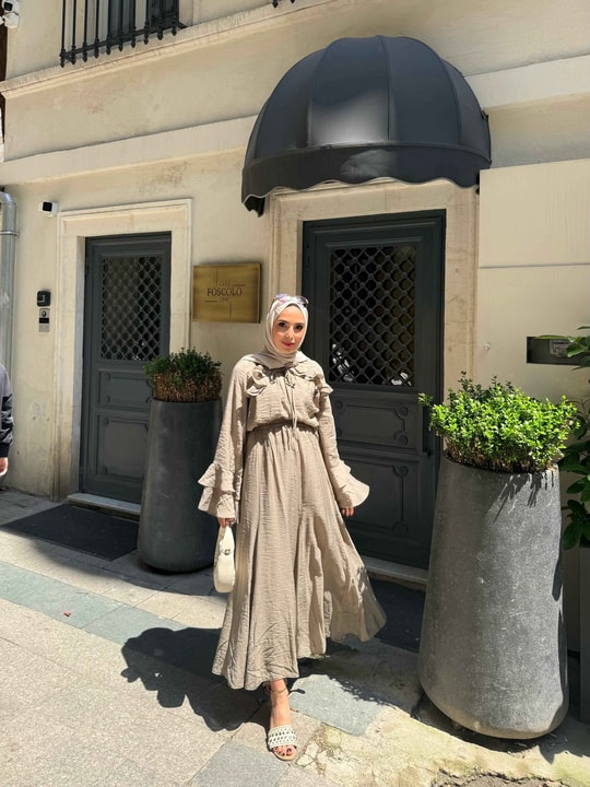 HR-1163H&R ButikTb- Arlina Etekli Takım Vizon
