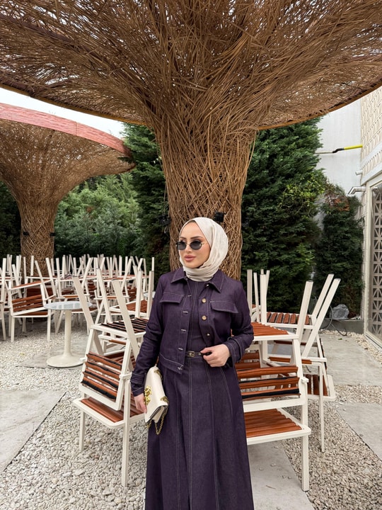 TAKM-2174H&R ButikTB-Etan Ceketli Jile Takım Mürdüm