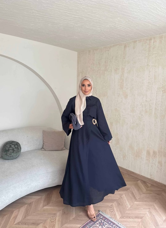 HR-0824H&R ButikTB - Etas Keten Etekli Takım Lacivert