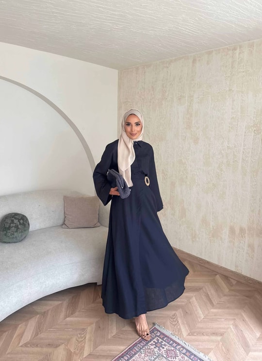 HR-0824H&R ButikTB - Etas Keten Etekli Takım Lacivert