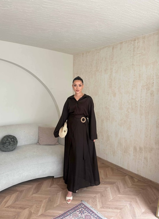 HR-0824H&R ButikTB - Etas Keten Etekli Takım Acı Kahve