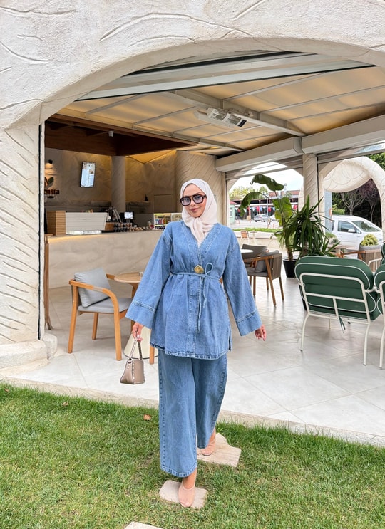 HR-3067H&R ButikTB - Nevas Kot Pantolon Takım Mavi