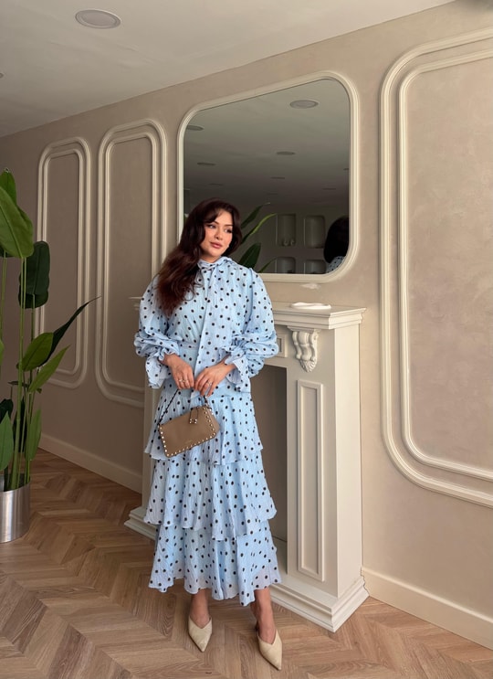 HR-1349H&R ButikTB-Qüla Ponponlu Şifon Takım Bebe Mavi