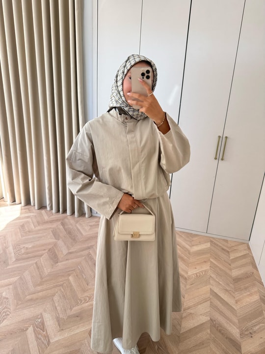 HR-3170H&R ButikTb- Siba Gabardin Etekli Takım Taş