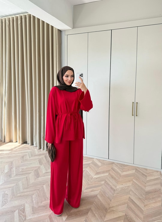 HR-2764H&R ButikTb- Sidala Oysh Takım Kırmızı