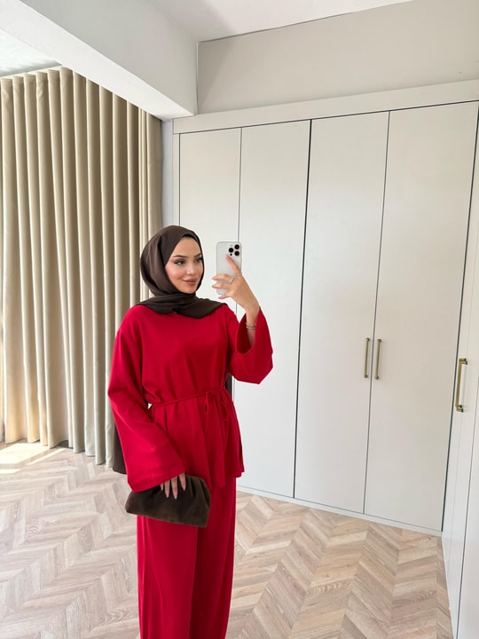 HR-2764H&R ButikTb- Sidala Oysh Takım Kırmızı