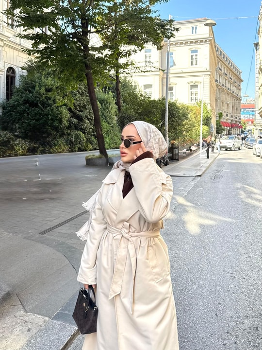 TRNÇKT-06H&R ButikEko Gabardin Trenç Bej