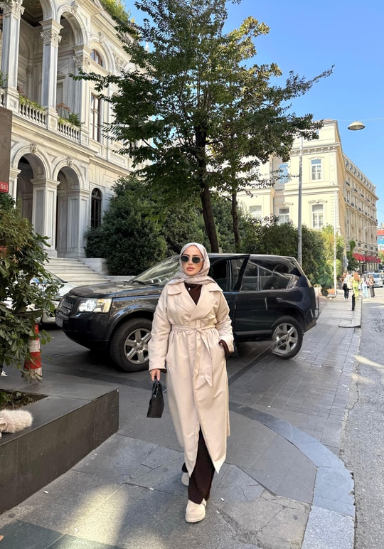 TRNÇKT-06H&R ButikEko Gabardin Trenç Bej