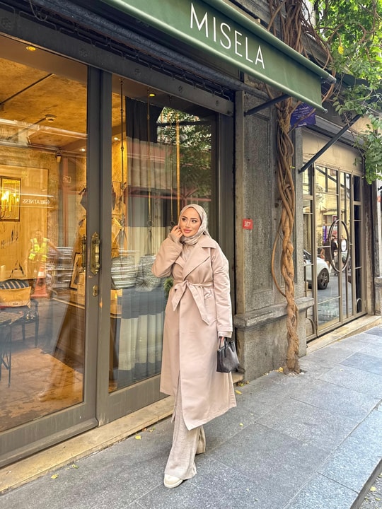 TRNÇKT-06H&R ButikEko Gabardin Trenç Camel