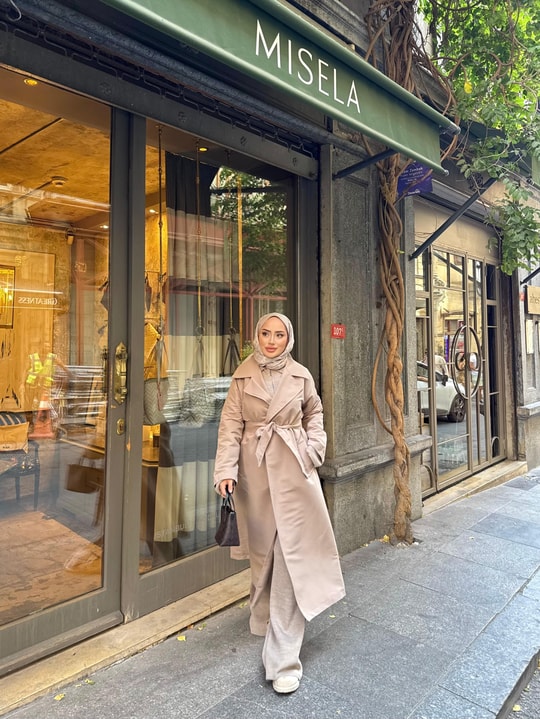 TRNÇKT-06H&R ButikEko Gabardin Trenç Camel