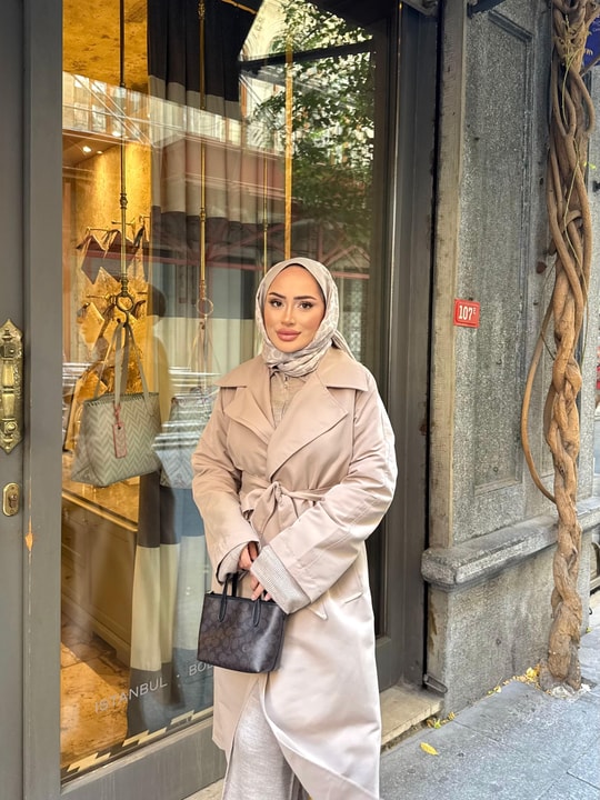 TRNÇKT-06H&R ButikEko Gabardin Trenç Camel
