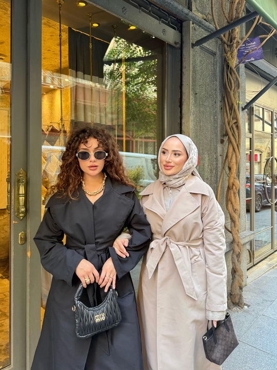TRNÇKT-06H&R ButikEko Gabardin Trenç Camel