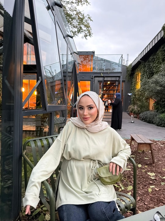 HR-3529H&R ButikDessa İspanyol Kol Tunik Açık Yeşil