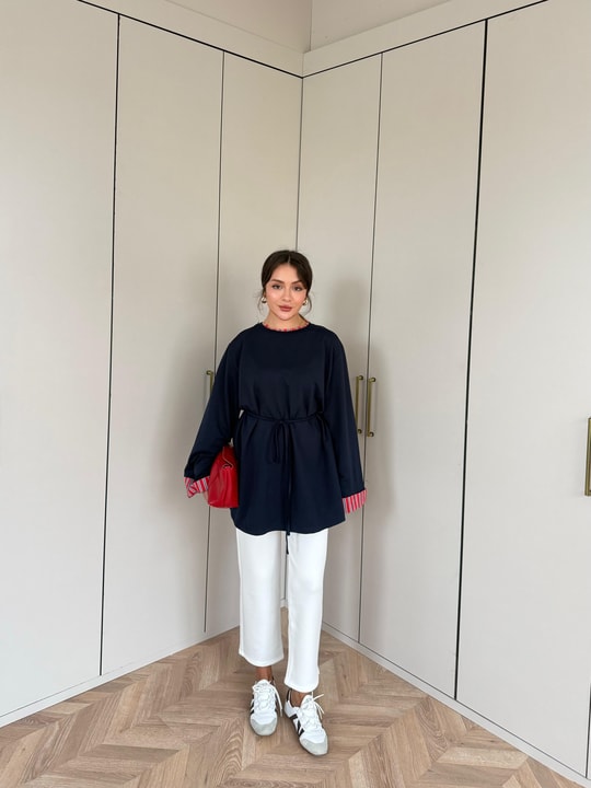 HR-3110H&R ButikEk - Sale Tunik Lacivert