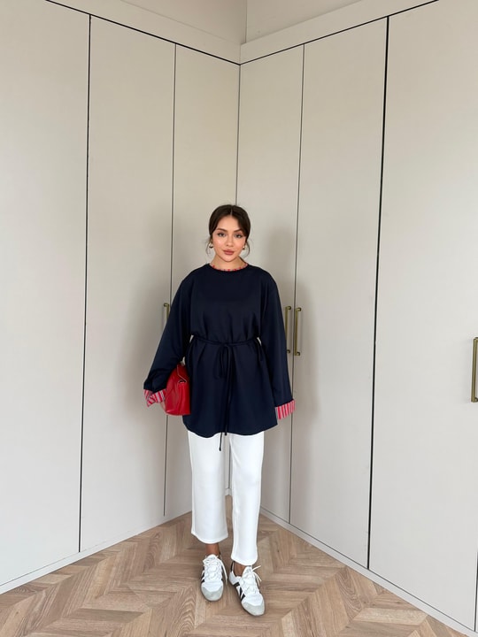 HR-3110H&R ButikEk - Sale Tunik Lacivert