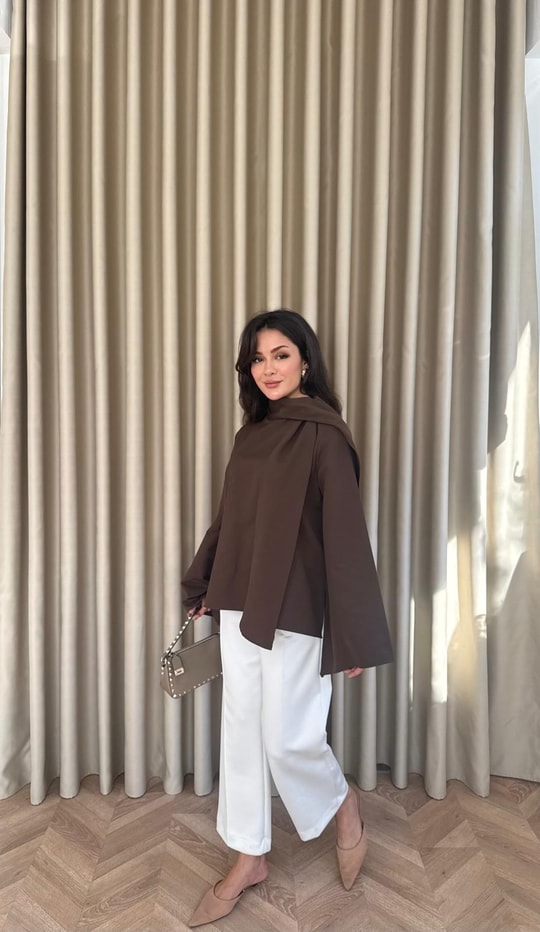 HR-2930H&R ButikPol - Jupe Tunik Acı Kahve