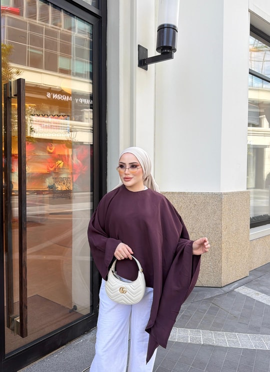HR-1123H&R ButikTB - Gale Midi Modal Tunik Mürdüm
