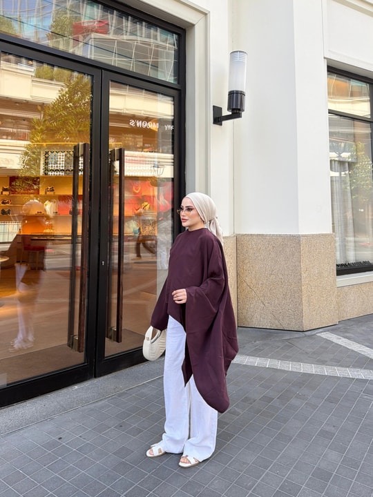 HR-1123H&R ButikTB - Gale Midi Modal Tunik Mürdüm