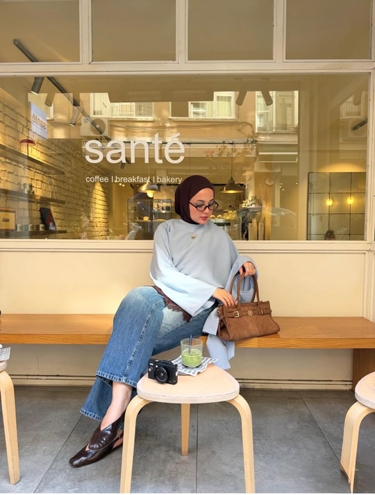 HR-2998H&R ButikTB4506- Gale Midi Modal Tunik Bebe Mavi