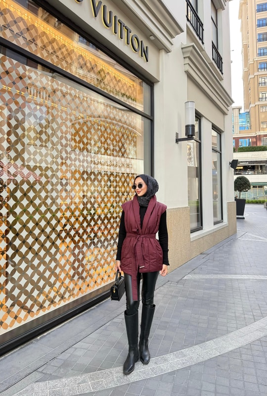 YELEK-277H&R ButikArka Kısmı Triko Yelek Bordo