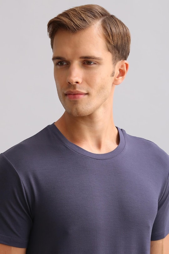Mısırlı BAMBU ZEUS LUXURY Regular Fit Bisiklet Yaka Fanila / T-Shirt Antrasit