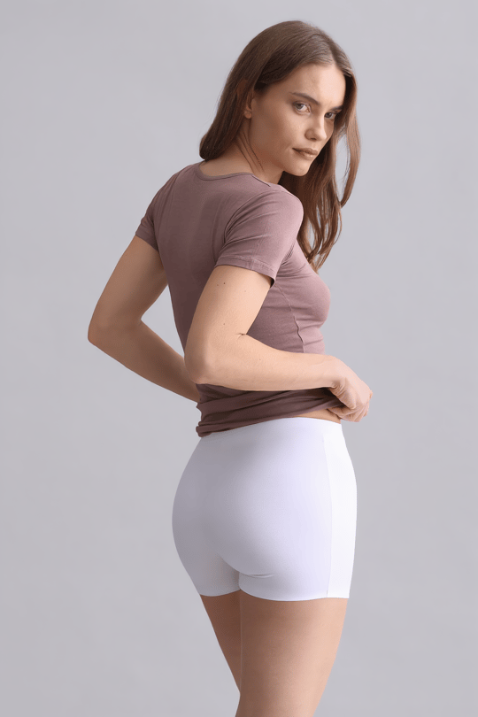Mısırlı Modal by TENCEL VICTORIA V Yaka Fanila / T-Shirt Lavender