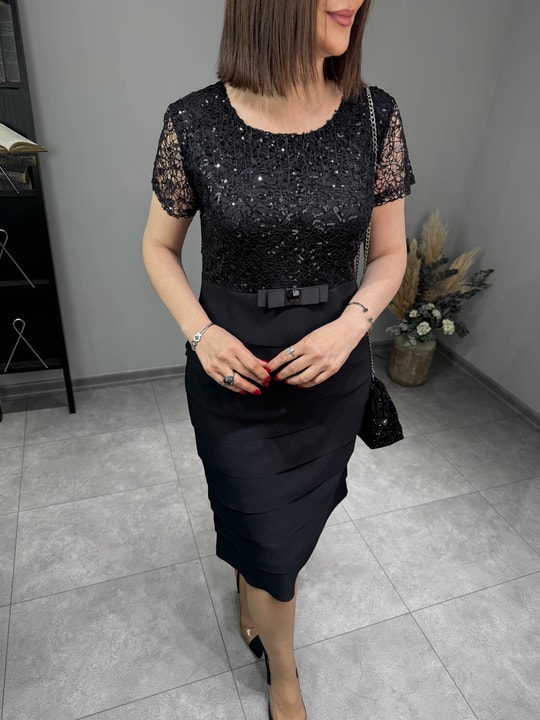 Katkat Krep Abiye Elbise 3239