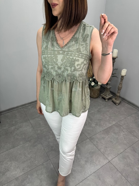 İthal Pamuklu Bluz 3675