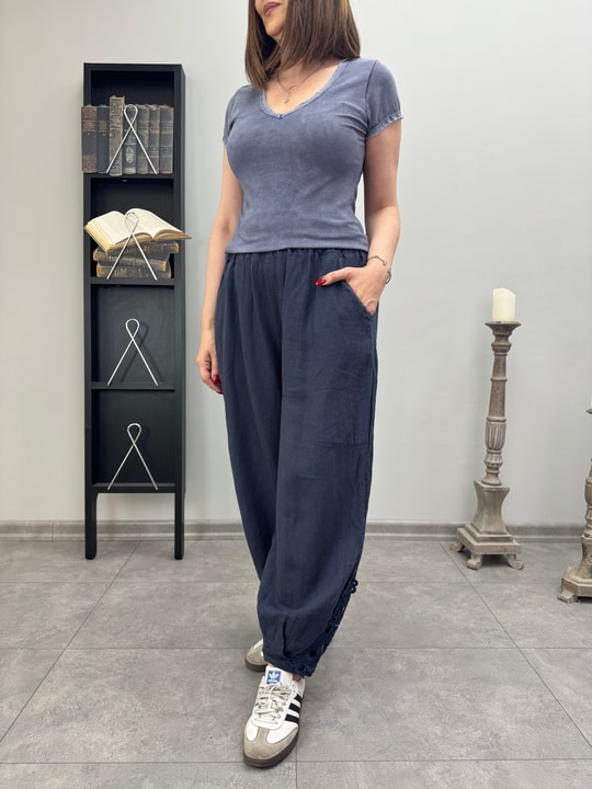 İthal Keten Pantolon 3826