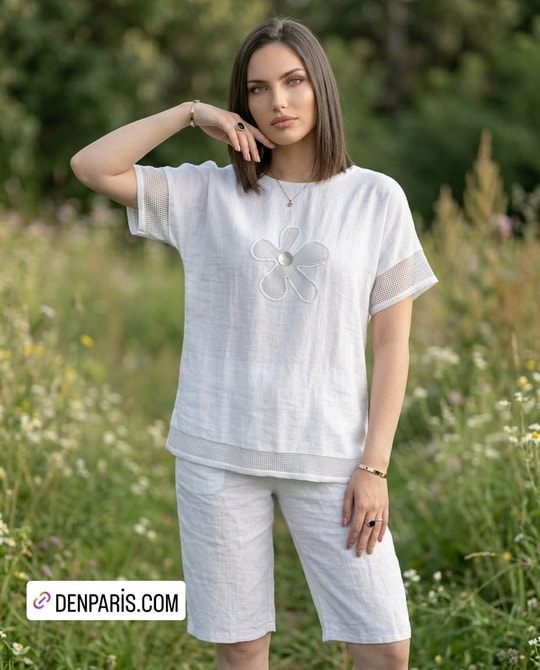 Yıkamalı Pamuk Keten Bluz 3399