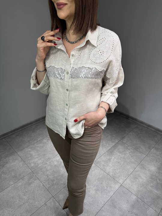 Keten İthal Gömlek 3214