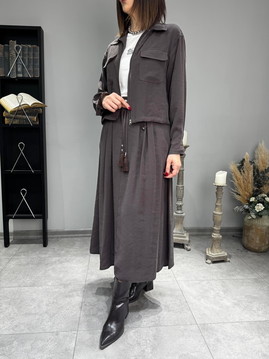 Kupra Kumaş Etekli Takım 3055