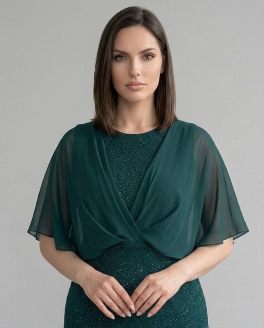 Likralı Simli Abiye Elbise 3416
