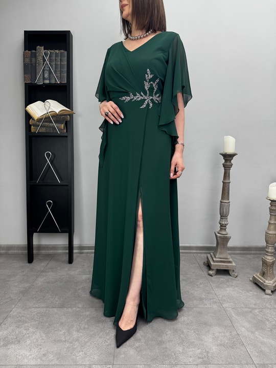 Şifon Abiye Elbise 3349