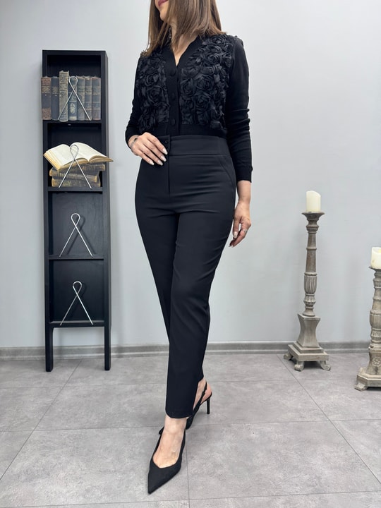 Yanı Lastikli Klasik Pantolon 3925