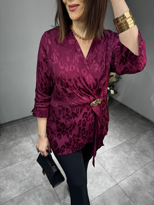 Jakar Desen Broşlu Bluz 3154