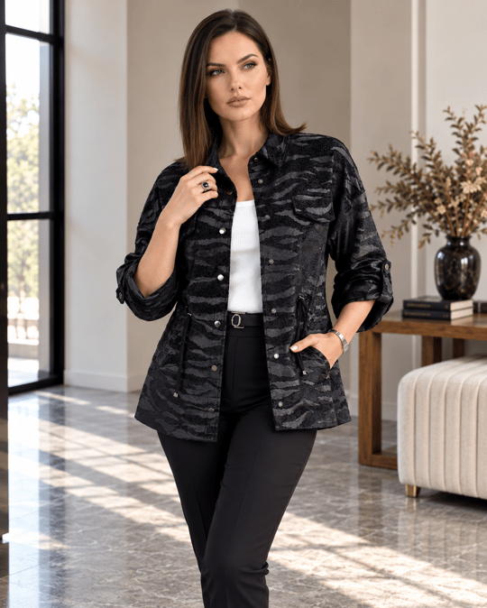 Kadife Desenli Ceket 3958