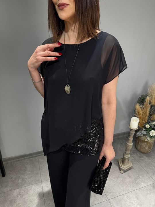 Pul Payet Atletli Şifon Bluz 3003