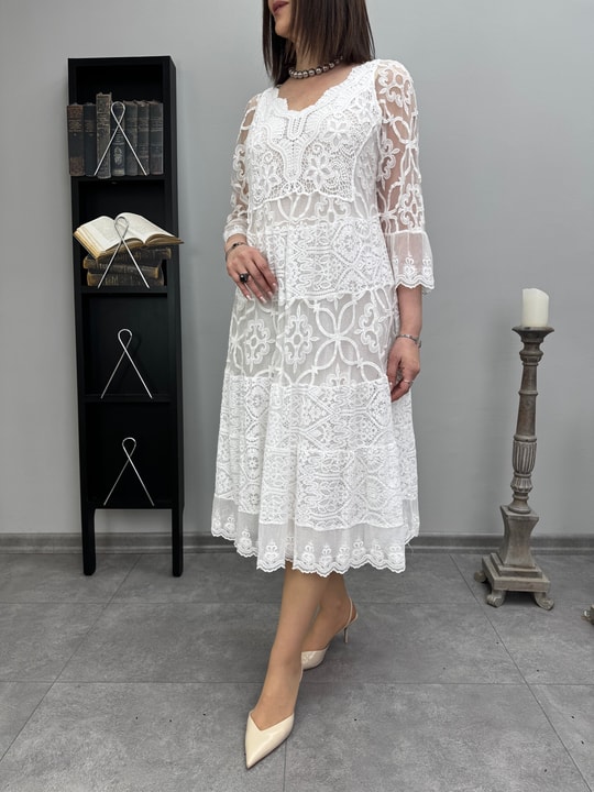Dantelli İthal Elbise 2131
