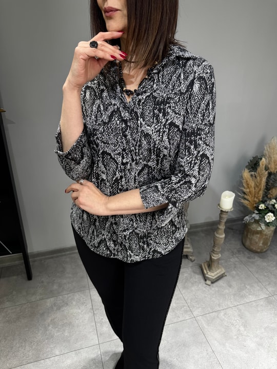 Krokodil Desen Triko Bluz 2988