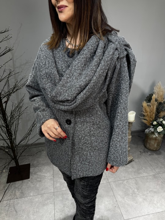 Kendinden Şallı İthal Keçe Kaban 2812