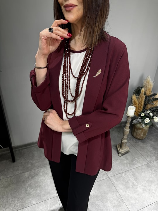 İçi Bluzlu İkili Krep Takım 3031