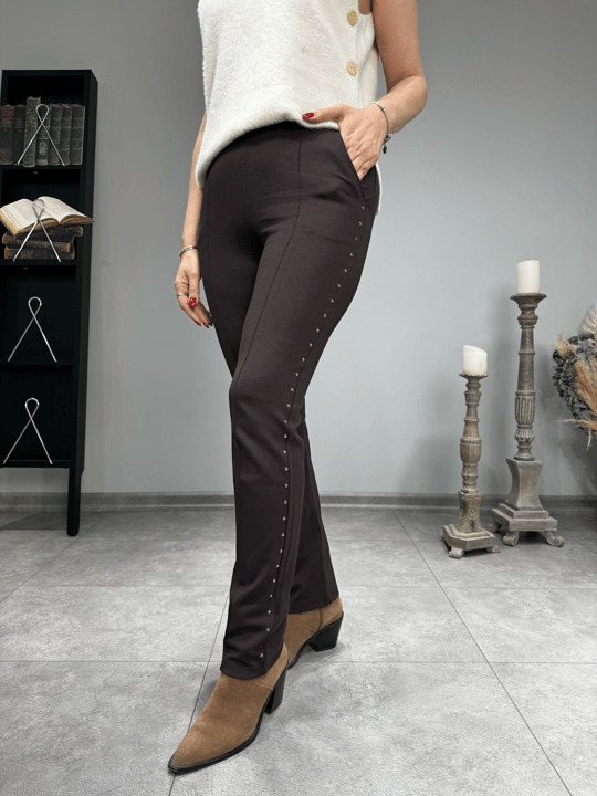 Boru Paça Troklu Çelik Örme Pantolon p2316