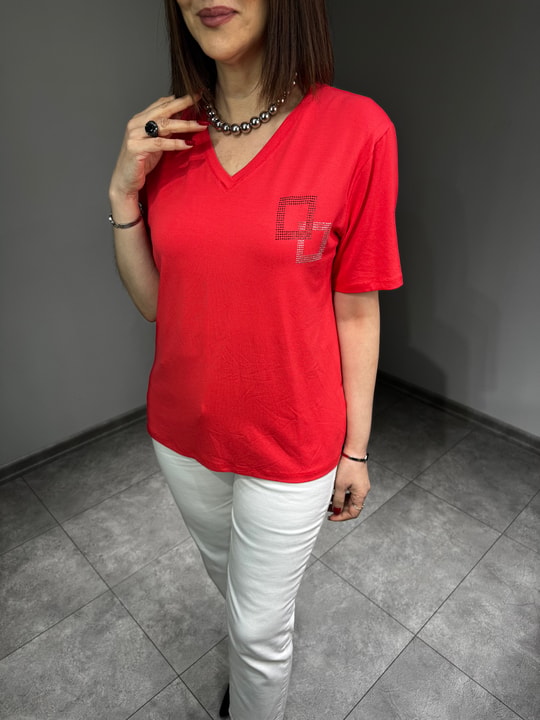 Taşlı Viscon Penye Bluz 3234