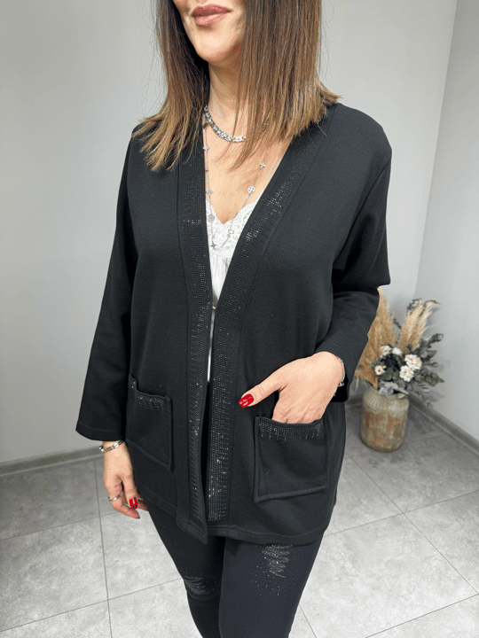 Çelik Örme Taşlı Hırka 2569