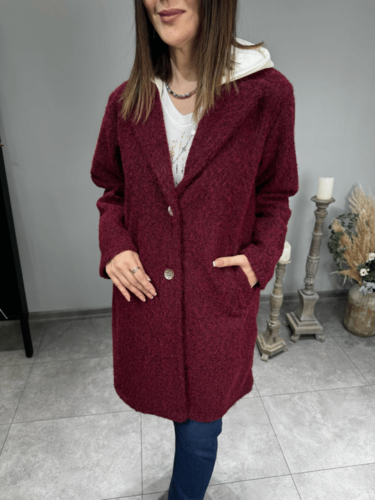 Çift Renk İthal Keçe Kaban 2655
