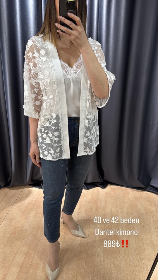 Dantel Kimono 6261