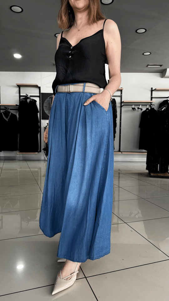 İthal Tencel Pantolon Etek 1501